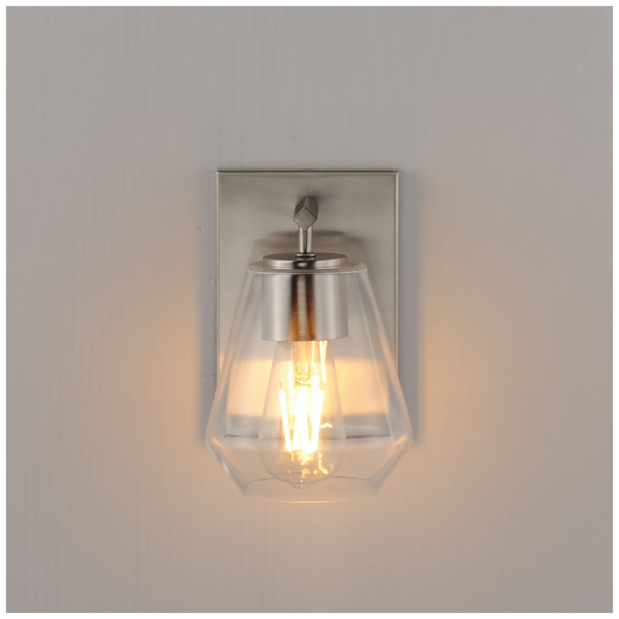 Image 3 Maxim  Geode 8" High Satin Nickel 1-Light Sconce more views