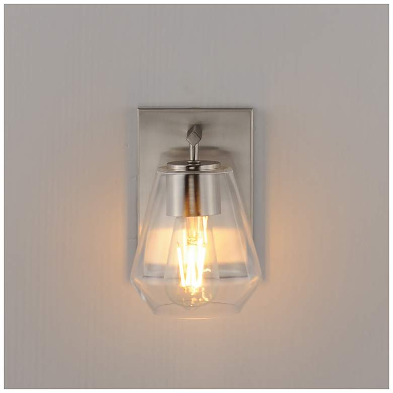 Image 3 Maxim Geode 8" High Satin Nickel 1-Light Sconce more views