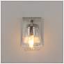 3_Maxim Geode 8" High Satin Nickel 1-Light Sconce more views