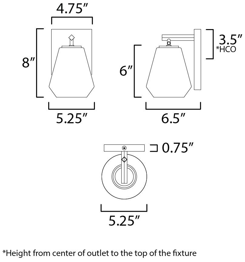 Image 5 Maxim  Geode 8" High Satin Nickel 1-Light Sconce more views