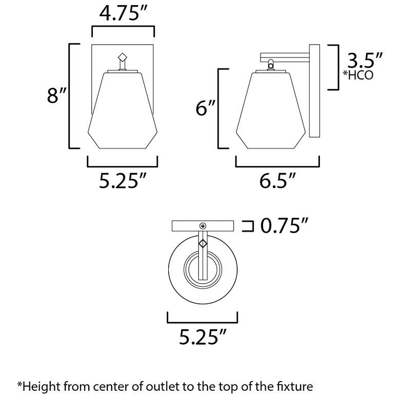 Image 5 Maxim Geode 8" High Satin Nickel 1-Light Sconce more views