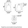 6_Maxim Geode 8" High Satin Nickel 1-Light Sconce more views