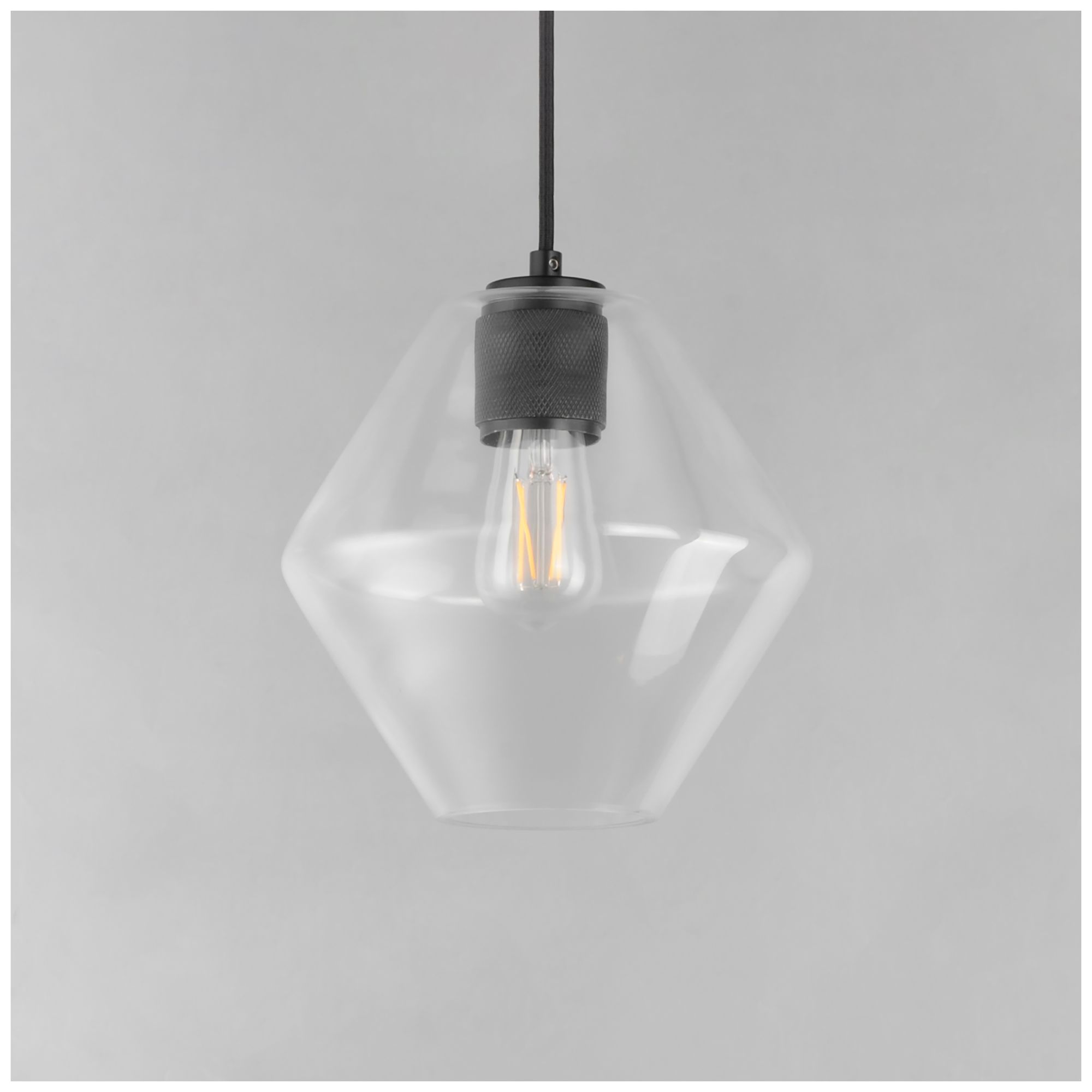 Image 2 Maxim Geode 9 1/2" Wide Black Medium Pendant more views