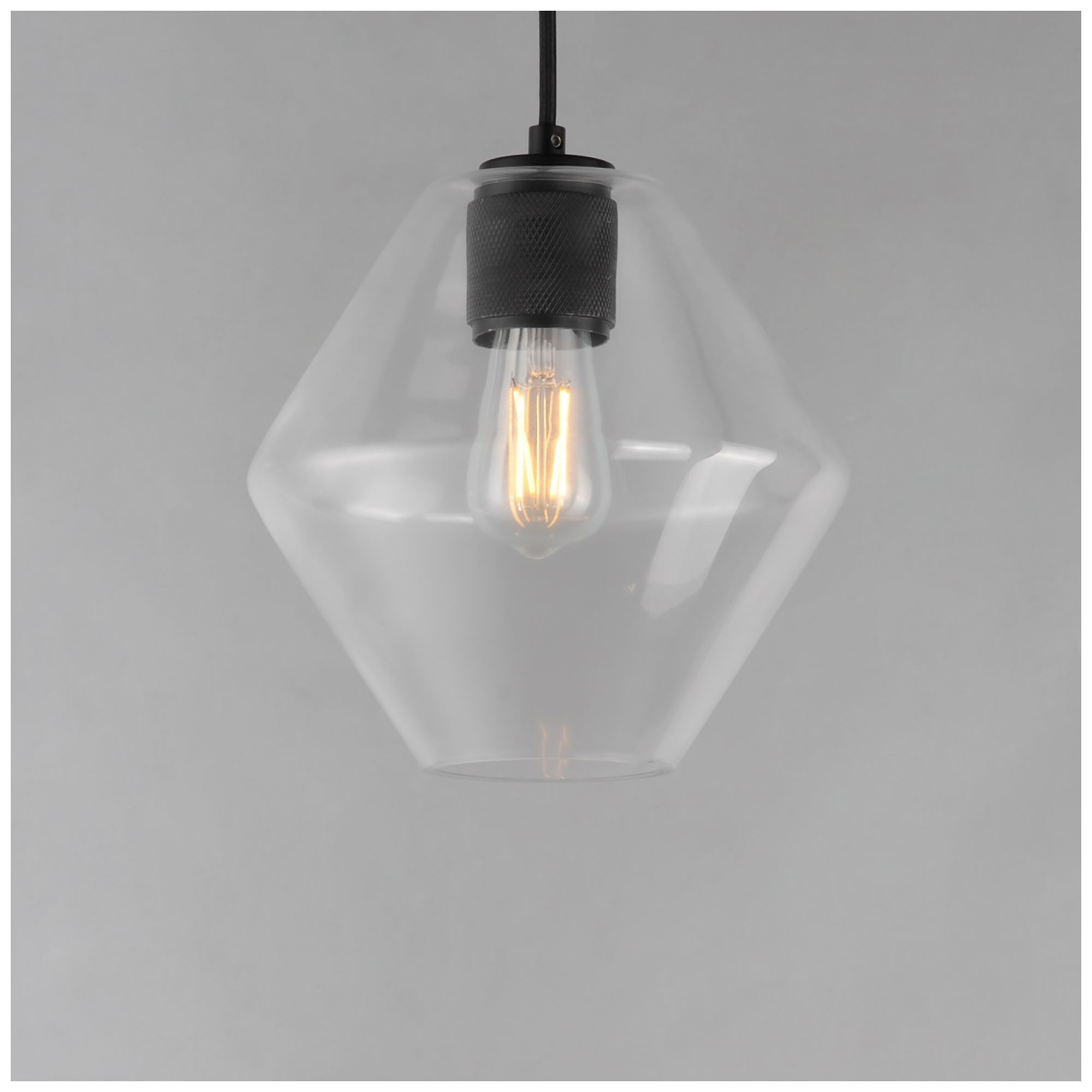 Image 3 Maxim Geode 9 1/2" Wide Black Medium Pendant more views