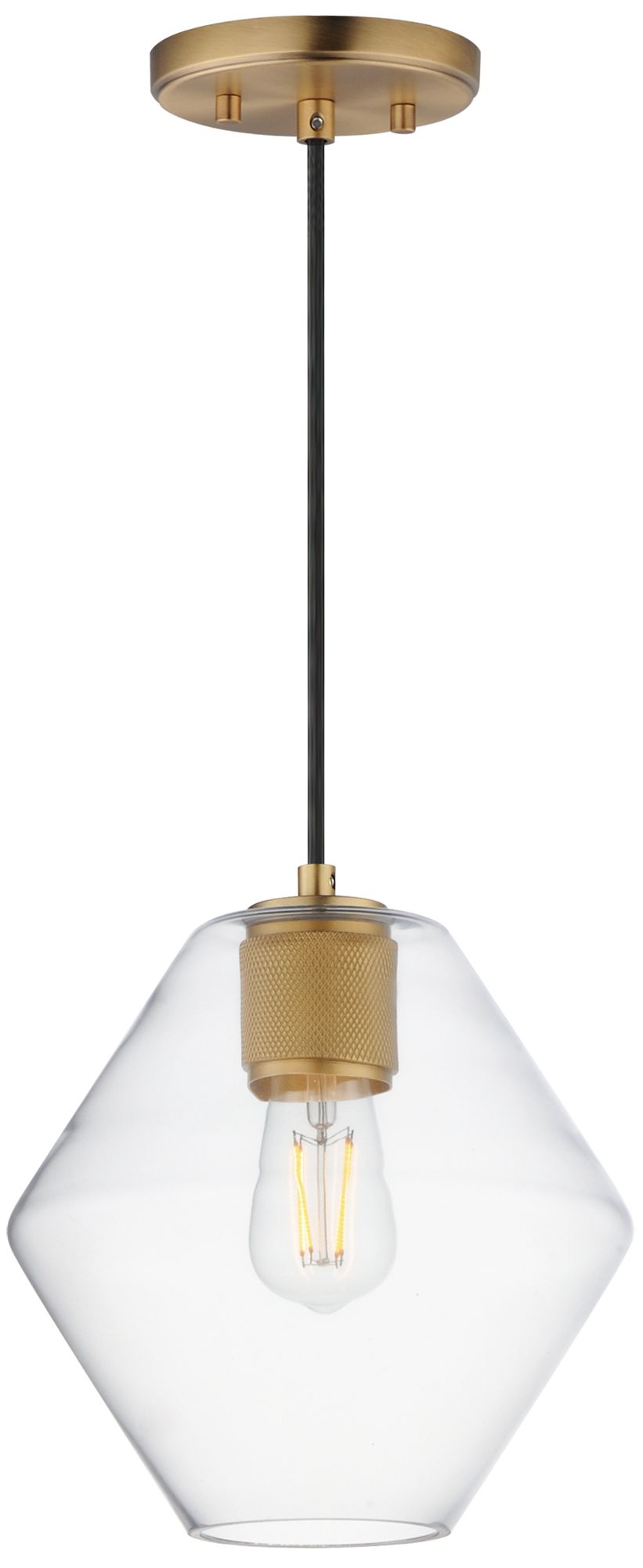 Maxim Geode 9 1/2" Wide Natural Aged Brass Medium Pendant