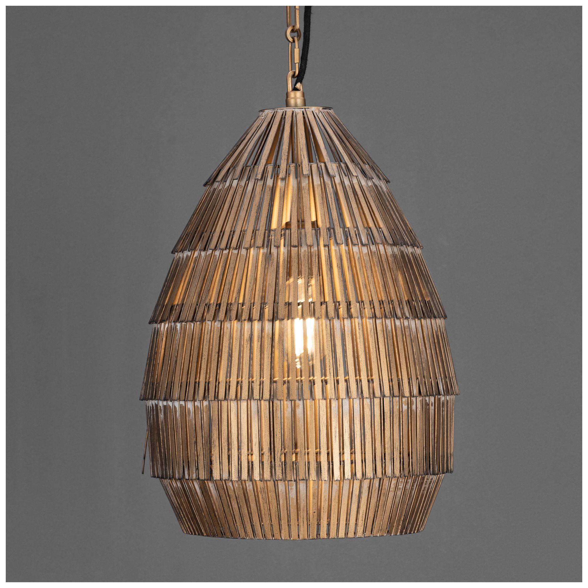 Image 3 Maxim Gilda 14" Wide Antique Brass Pendant more views