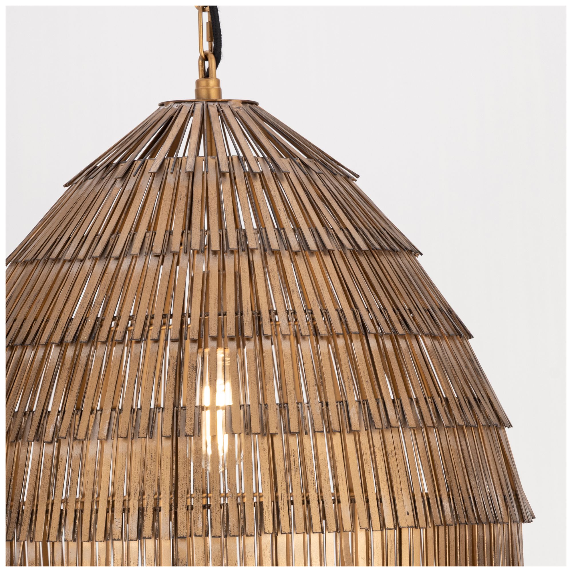 Image 4 Maxim Gilda 19" Wide Antique Brass Large Pendant more views