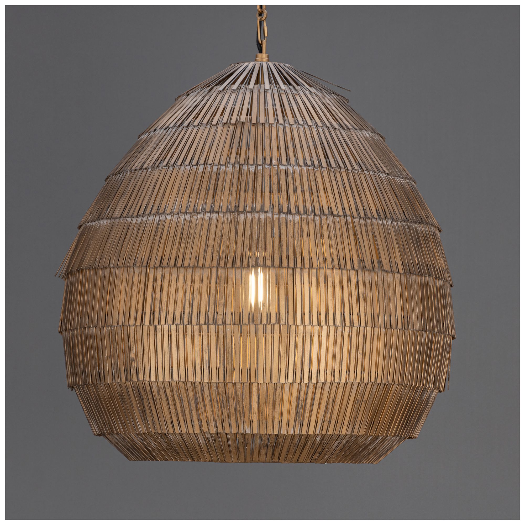 Image 3 Maxim Gilda 24" Wide Antique Brass X-Large Pendant more views