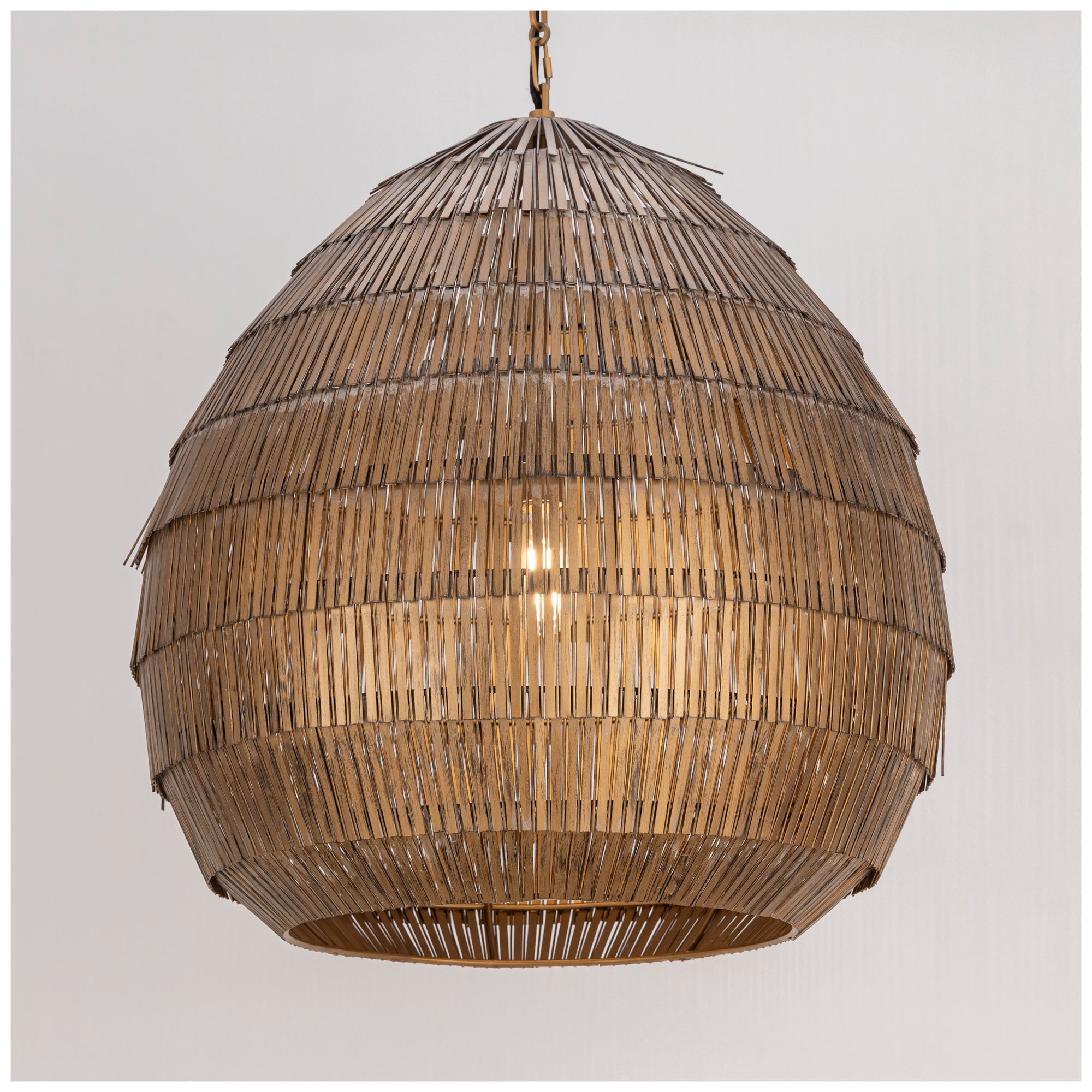 Image 4 Maxim Gilda 24" Wide Antique Brass X-Large Pendant more views