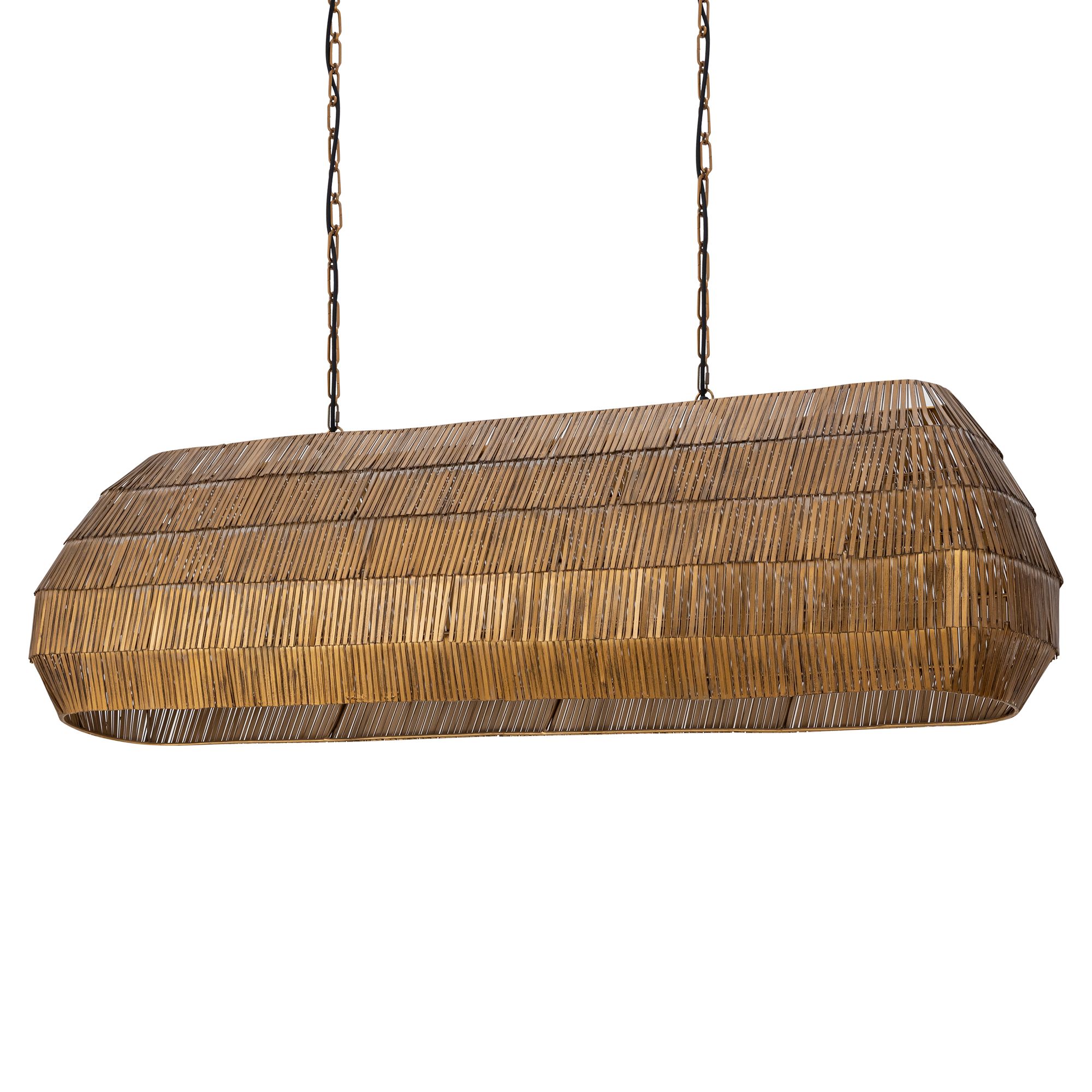 Image 4 Maxim Gilda 59" Antique Brass 5-Light Linear Pendant more views