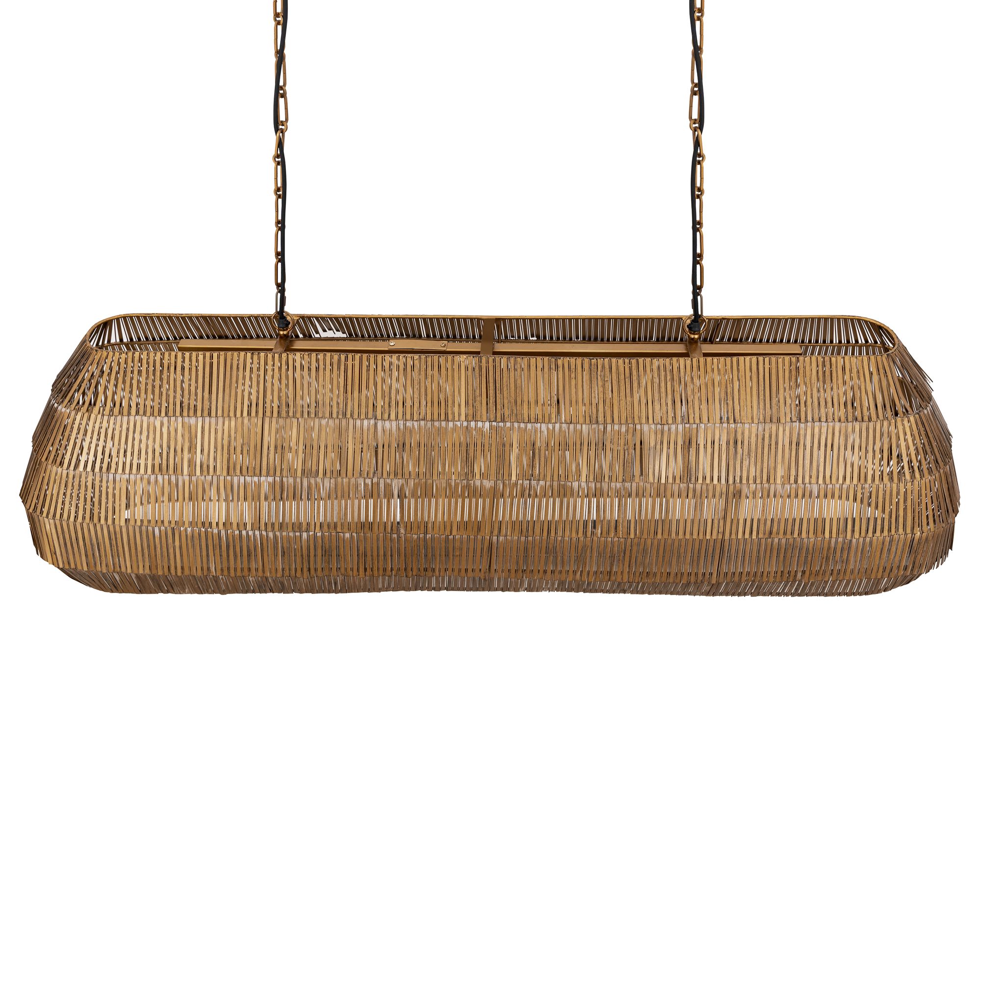 Maxim Gilda 59" Antique Brass 5-Light Linear Pendant