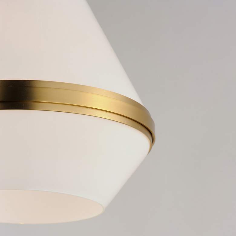 Image 2 Maxim Giza 15 1/2" Wide Satin Brass Pendant Light more views