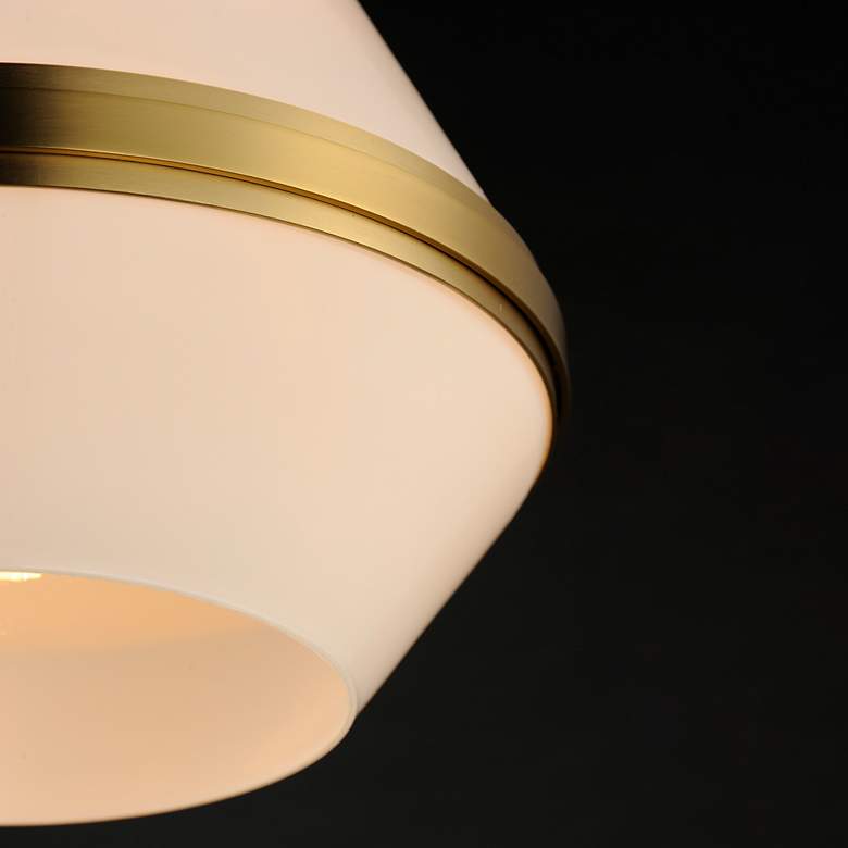Image 4 Maxim Giza 15 1/2" Wide Satin Brass Pendant Light more views
