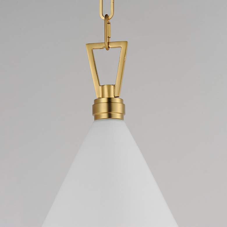 Image 7 Maxim Giza 15 1/2" Wide Satin Brass Pendant Light more views
