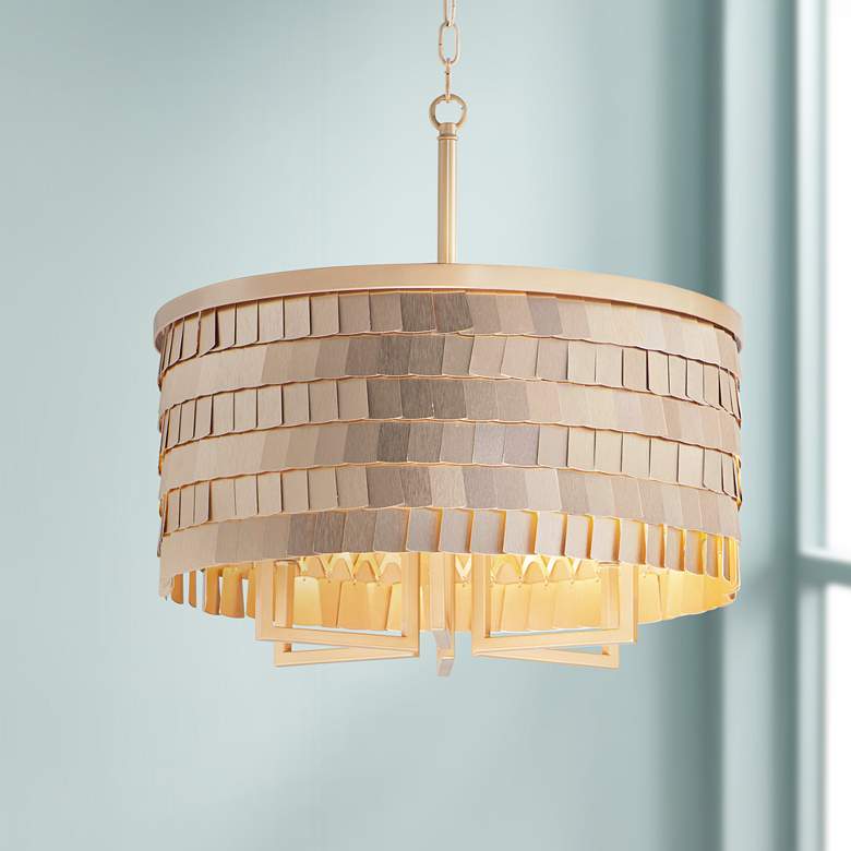 Image 1 Maxim Glamour 20" Wide Champagne and Gold Pendant Light
