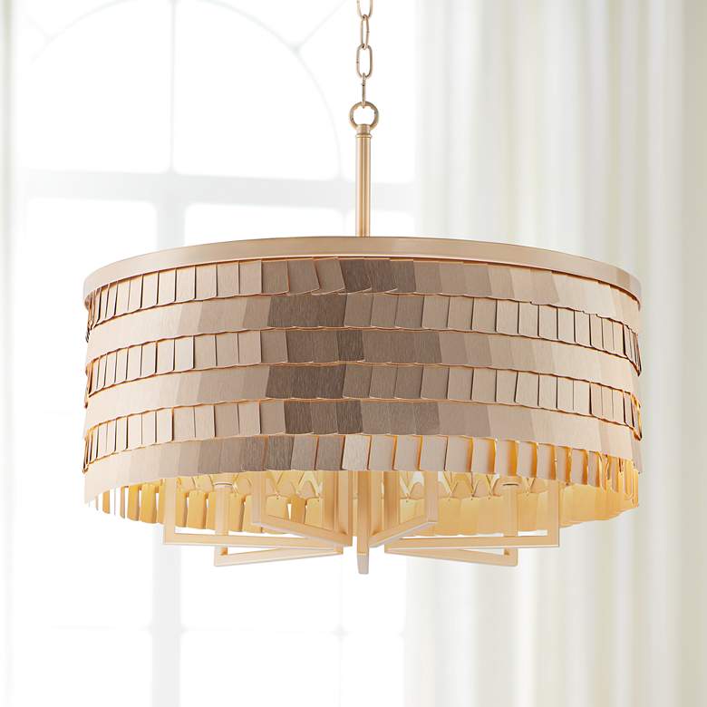 Image 1 Maxim Glamour 24 inch Wide Champagne and Gold Pendant Light
