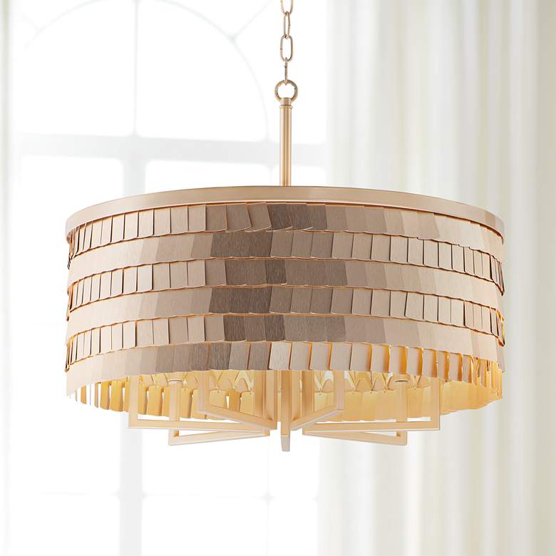 Image 1 Maxim Glamour 24" Wide Champagne and Gold Pendant Light