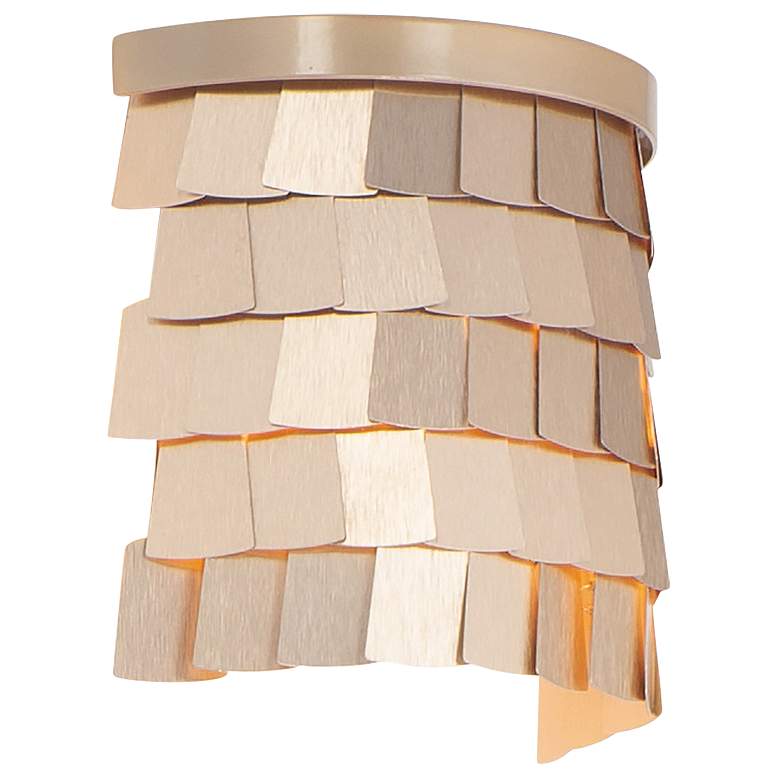 Image 1 Maxim Glamour 7 1/2" High Champagne Gold Wall Sconce