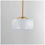 2_Maxim Glazed 11" White/Natural Aged Brass Single Pendant more views
