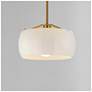 3_Maxim Glazed 11" White/Natural Aged Brass Single Pendant more views
