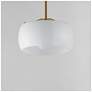 4_Maxim Glazed 11" White/Natural Aged Brass Single Pendant more views