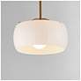 5_Maxim Glazed 11" White/Natural Aged Brass Single Pendant more views