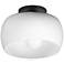 Maxim Glazed 11" Wide White/Black Ceiling Light