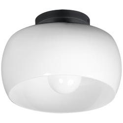 Maxim Glazed 11" Wide White/Black Ceiling Light