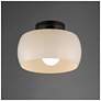 3_Maxim Glazed 11" Wide White/Black Ceiling Light more views