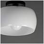 5_Maxim Glazed 11" Wide White/Black Ceiling Light more views