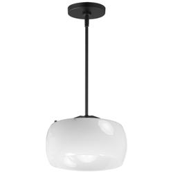 Maxim Glazed 11" Wide White/Black Single Pendant