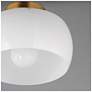 5_Maxim Glazed 11" Wide White/Natural Aged Brass Ceiling Light more views