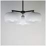 2_Maxim Glazed 26" White/Black 3-Light Chandelier more views