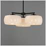 3_Maxim Glazed 26" White/Black 3-Light Chandelier more views