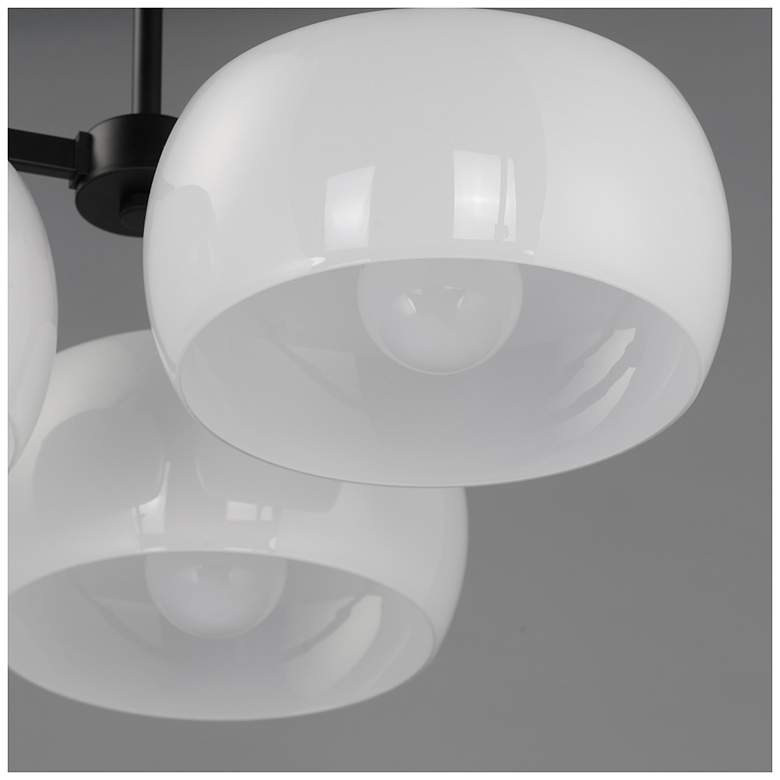 Image 5 Maxim Glazed 26" White/Black 3-Light Chandelier more views
