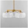 Thumbnail3 of Maxim Glazed 26" White/Natural Aged Brass 3-Light Chandelier more views