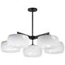 1_Maxim Glazed 36" Wide White/Black 5-Light Chandelier