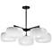 Maxim Glazed 36" Wide White/Black 5-Light Chandelier