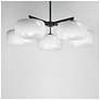 2_Maxim Glazed 36" Wide White/Black 5-Light Chandelier more views