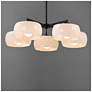 3_Maxim Glazed 36" Wide White/Black 5-Light Chandelier more views