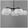 4_Maxim Glazed 36" Wide White/Black 5-Light Chandelier more views