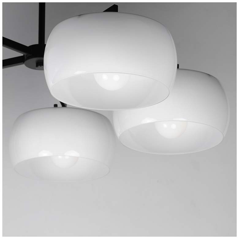 Image 5 Maxim Glazed 36" Wide White/Black 5-Light Chandelier more views