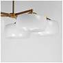 4_Maxim Glazed 36" Wide White/Natural Aged Brass 5-Light Chandelier more views