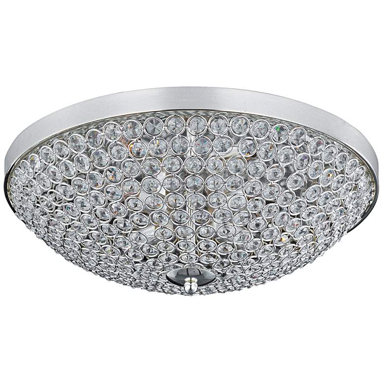 Image 1 Maxim Glimmer 15 inch Wide Silver Ceiling Light