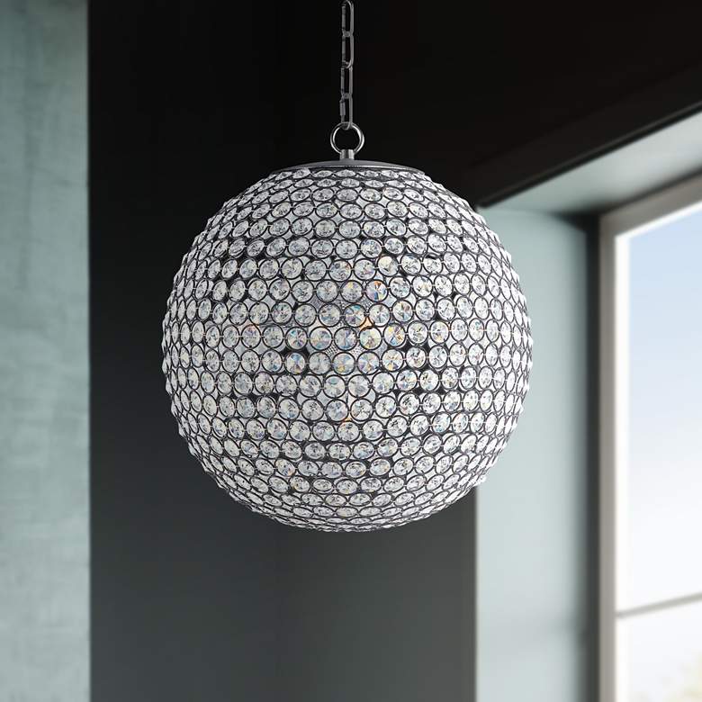 Image 1 Maxim Glimmer 16" Wide Bronze Chandelier