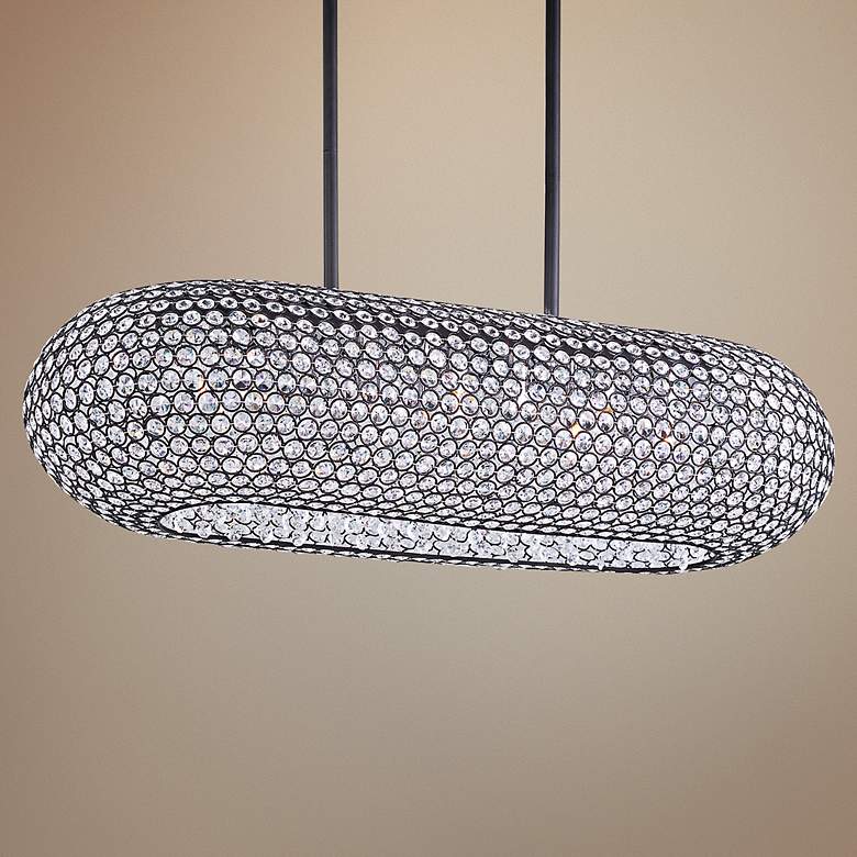 Image 1 Maxim Glimmer 34" Wide Bronze Kitchen Island Light Pendant