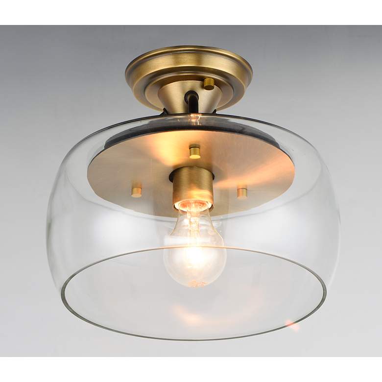 Image 3 Maxim Goblet 11" Wide 1-Light Bronze Brass Clear Glass Ceiling Light more views