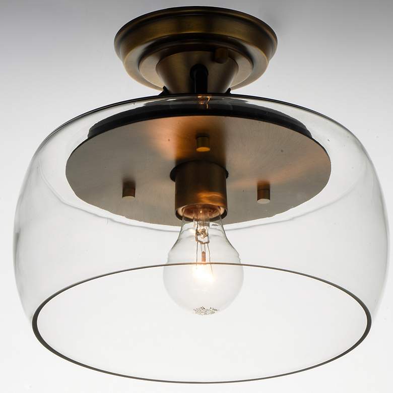 Image 4 Maxim Goblet 11" Wide 1-Light Bronze Brass Clear Glass Ceiling Light more views