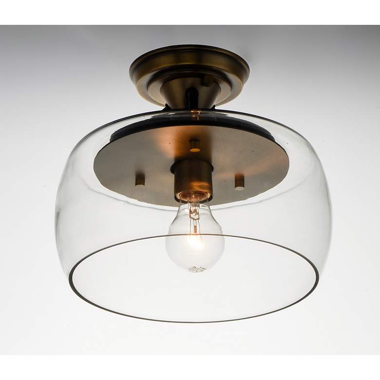 Image 4 Maxim Goblet 11" Wide 1-Light Bronze Brass Clear Glass Ceiling Light more views