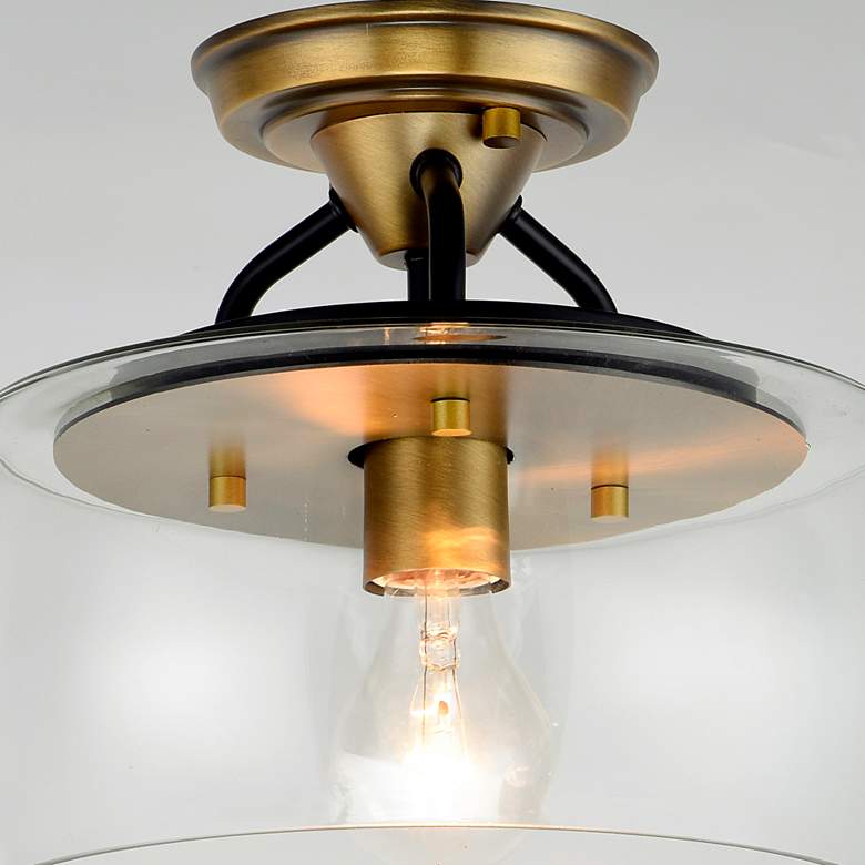 Image 5 Maxim Goblet 11" Wide 1-Light Bronze Brass Clear Glass Ceiling Light more views